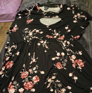 Torrid black floral top
